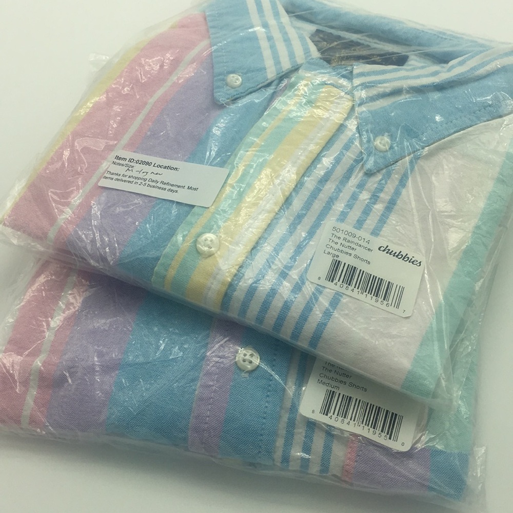 Chubbies Nutter Raindancer Mens Button Shirt P3 - Picture 3 of 4